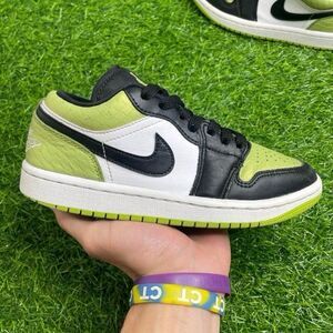 Air Jordan 1 Low Snakeskin Vivid Green Size Kid's 3.5Y